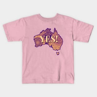 Vote YES Indigenous Voice To Parliament Uluru T-Shirt Shirt Tee Kids T-Shirt